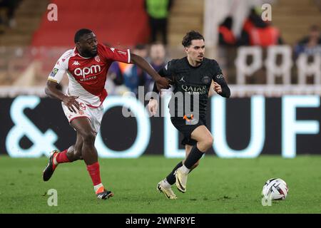 Monaco, Monaco. 1 marzo 2024. Durante la partita di Ligue 1 allo Stade Louis II, Monaco. Il credito per immagini dovrebbe essere: Jonathan Moscrop/Sportimage Credit: Sportimage Ltd/Alamy Live News Foto Stock