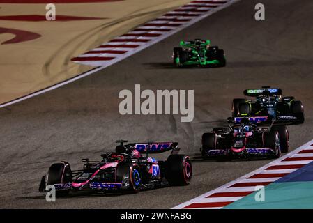 Sakhir, Bahrein. 2 marzo 2024. Esteban Ocon (fra) Alpine F1 Team A524. 02.03.2024. Campionato del mondo di formula 1, Rd 1, Gran Premio del Bahrain, Sakhir, Bahrain, giorno della gara. Il credito fotografico dovrebbe essere: XPB/Alamy Live News. Foto Stock