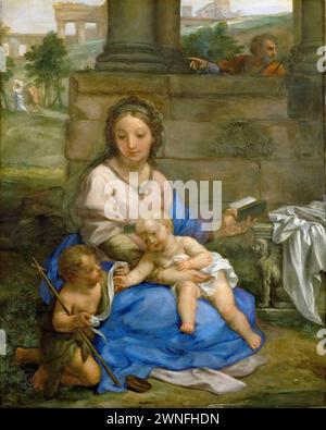 Carlo Maratti - Madonna con bambino Giovanni Battista Foto Stock