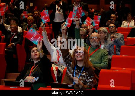 Roma, Italia. 2 marzo 2024. Roma, Congresso del Partito Socialista europeo nella foto: Voting Credit: Independent Photo Agency/Alamy Live News Foto Stock