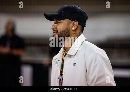 Neymar Jr, ritratto durante il Gran Premio di Formula 1 Gulf Air Bahrain 2024, 1° round del Campionato del mondo di Formula 1 FIA 2024 dal 29 febbraio al 2 marzo 2024 sul circuito Internazionale del Bahrain, a Sakhir, Bahrain - foto Xavi Bonilla / DPPI Foto Stock