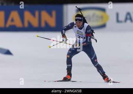 Oslo, Norvegia 02 marzo 2024, l'Italia Didier Bionaz partecipa alla gara maschile di partenza di massa di 15 km che si è svolta presso il BMW IBU World Cup Biathlon di Holmenkollen Oslo, Norvegia. Crediti: Nigel Waldron/Alamy Live News Foto Stock