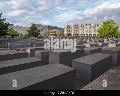 Il monumento agli ebrei assassinati d'Europa, Berlino, Germania Foto Stock