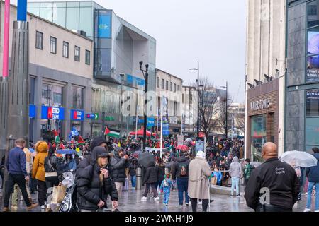 Pro Palestine march, Birmingham, 02/03/24 Foto Stock