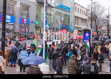 Pro Palestine march, Birmingham, 02/03/24 Foto Stock