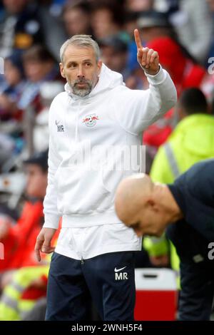 Bochum, Deutschland, 1. Fussball Bundesliga 24. Spieltag VFL Bochum : RB Leipzig 1:4 02. 03. 2024 im Vonovia Ruhrstadion in Bochum Trainer Marco ROSE (RBL) foto: Norbert Schmidt, Duesseldorf Foto Stock
