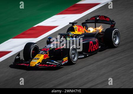 20 HADJAR Isack (fra), Campos Racing, Dallara F2 2024, azione durante il primo round del campionato FIA di Formula 2 2024 dal 29 febbraio al 2 marzo 2023 sul circuito Internazionale del Bahrain, a Sakhir, in Bahrain Foto Stock