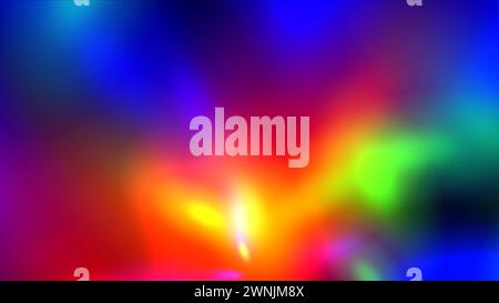 Tinte multicolore di sfondo. Illustrazione del rendering della luce 3d a colori Radiance Foto Stock