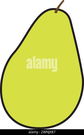 Icona a forma di pera colorata Vector Illustrazione Vettoriale