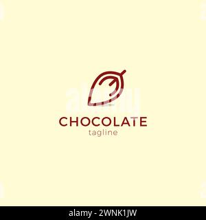 Logo Chocolate Simple. Icona del cioccolato Illustrazione Vettoriale