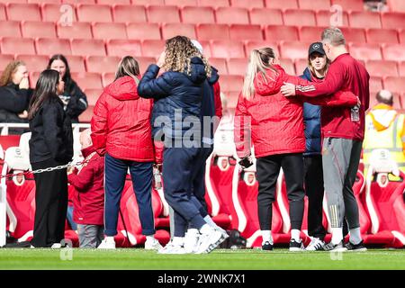 Londra, Regno Unito. 3 marzo 2024. TEST durante la partita Arsenal Women vs Tottenham Hotspur Women Barclays Women's Super League all'Emirates Stadium di Londra, Inghilterra, Regno Unito il 3 marzo 2024 Credit: Every Second Media/Alamy Live News Foto Stock