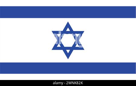 Bandiera di Israele | bandiera nazionale di Israele Vector, segno di Israele Illustrazione Vettoriale