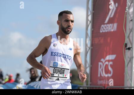 Roma, Italia. 3 marzo 2024. Ouhda durante la 49a edizione della mezza maratona Eurospin Roma Ostia Roma, Italia - domenica 3 marzo 2024. Sport ( foto di Alfredo Falcone/LaPresse ) credito: LaPresse/Alamy Live News Foto Stock