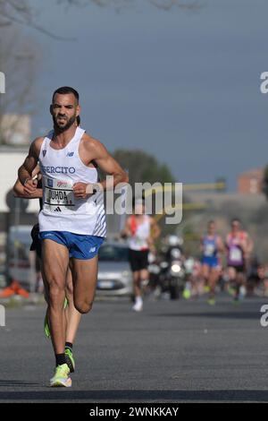 Roma, Italia. 3 marzo 2024. Ouhda durante la 49a edizione della mezza maratona Eurospin Roma Ostia Roma, Italia - domenica 3 marzo 2024. Sport ( foto di Alfredo Falcone/LaPresse ) credito: LaPresse/Alamy Live News Foto Stock