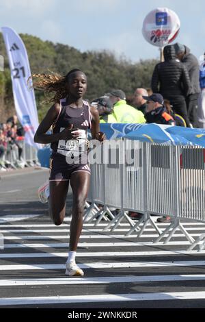 Roma, Italia. 3 marzo 2024. Kurir durante la 49a edizione della mezza maratona Eurospin Roma Ostia Roma, Italia - domenica 3 marzo 2024. Sport ( foto di Alfredo Falcone/LaPresse ) credito: LaPresse/Alamy Live News Foto Stock