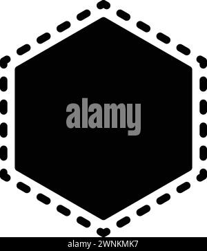 Icona per bordo, esagono Illustrazione Vettoriale