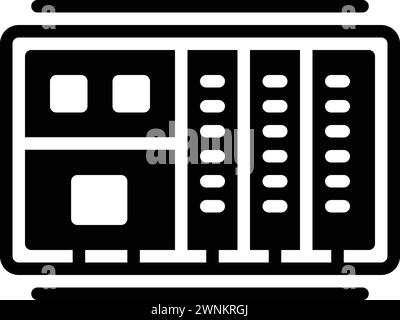 Icona per plc, controller Illustrazione Vettoriale