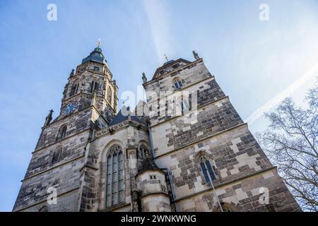 Coburg, Germania. 3 marzo 2024. La chiesa protestante luterana di St Moriz a Coburg. Crediti: Pia Bayer/dpa/Alamy Live News Foto Stock