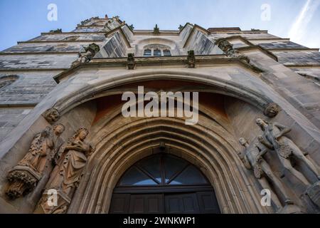 Coburg, Germania. 3 marzo 2024. La chiesa protestante luterana di St Moriz a Coburg. Crediti: Pia Bayer/dpa/Alamy Live News Foto Stock