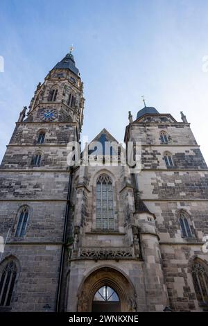 Coburg, Germania. 3 marzo 2024. La chiesa protestante luterana di St Moriz a Coburg. Crediti: Pia Bayer/dpa/Alamy Live News Foto Stock