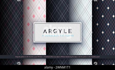 Motivo ad argilla senza giunture. Struttura scozzese tradizionale. Tessuto alla moda. Sfondo tessile Illustrazione Vettoriale