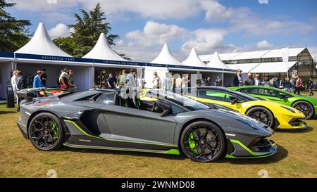 2020 Lamborghini Aventador SVJ LP 770-4 Roadster, in mostra al Salone Privé Concours d'Elégance tenutosi a Blenheim Palace. Foto Stock