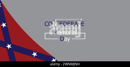 Puoi scaricare sfondi e sfondi del Confederate Memorial Day sul tuo smartphone, tablet o computer. Illustrazione Vettoriale