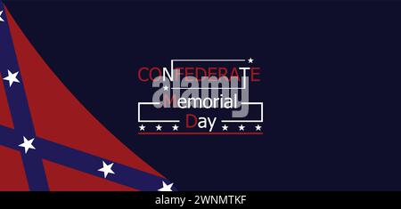 Puoi scaricare sfondi e sfondi del Confederate Memorial Day sul tuo smartphone, tablet o computer. Illustrazione Vettoriale