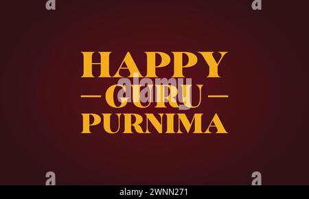 Buon guru Purnima elegante Text Design Illustrazione Vettoriale