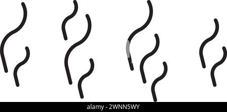 Set di simboli icona fumo odore Illustrazione Vettoriale