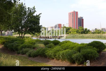 Wilmington, Delaware Riverfront Foto Stock