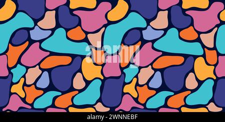 vettoriale di campitura senza cuciture a forma libera colorata Illustrazione Vettoriale