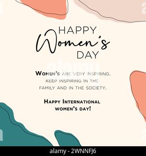 Buona marcia per la festa delle donne. Giornata internazionale delle donne. giornata internazionale delle donne. Giornata internazionale delle donne 2025. isolato su sfondo bianco vettoriale ill. Illustrazione Vettoriale