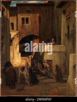 Il buon samaritano. Alexandre-Gabriel Decamps. Entro il 1853. Foto Stock