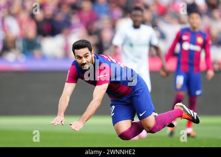 Barcellona, Spagna. 24 febbraio 2024. Ilkay Gundogan del FC Barcelona durante la Liga EA Sports match tra FC Barcelona e Getafe CF giocato allo stadio Lluis Companys il 24 febbraio 2024 a Barcellona, Spagna. (Foto di Bagu Blanco/PRESSINPHOTO) credito: PRESSINPHOTO SPORTS AGENCY/Alamy Live News Foto Stock