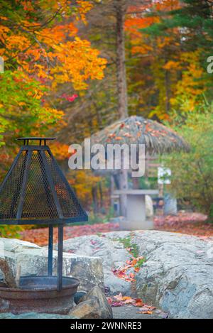 Dorwin Chute, Canada: Ottobre 25 2021: Colorato scenario autunnale di Dorwin Chute in Quebec Foto Stock