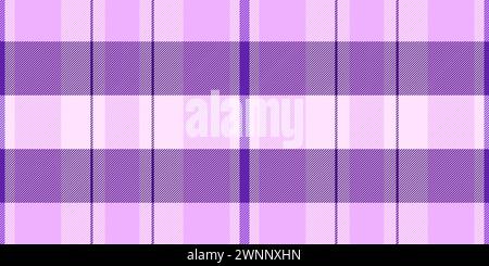 Tessuto vettoriale per scenari, motivo a quadri mezzitoni. Sfondo tartan senza cuciture di marca in viola e viola. Illustrazione Vettoriale