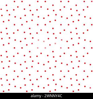 Motivo senza cuciture colore polka rossa. Per il tuo progetto. Vettore. Illustrazione Vettoriale