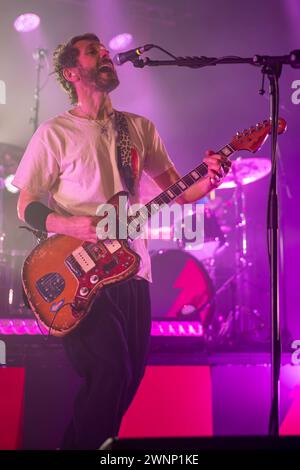 Bexhill, Regno Unito. Domenica 3 marzo 2024 Grant Nicholas della rock band gallese Feeder si esibisce al De la Warr Pavilion © Jason Richardson / Alamy Live News Foto Stock