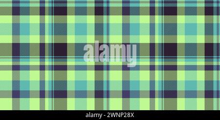 Tessuto tartan di sfondo vittoriano, motivo a quadri grungy. Tessuto stazionario senza cuciture vettoriale nei colori verde e verde acqua. Illustrazione Vettoriale