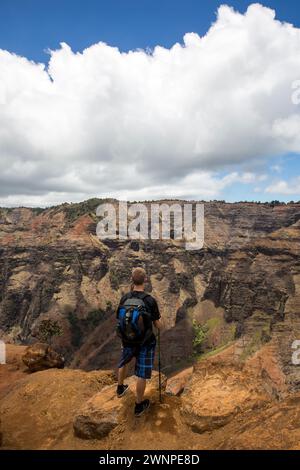Il Waimea Canyon a Kauai è anche conosciuto come il Grand Canyon del Pacifico Foto Stock