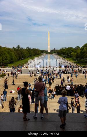 Il sito che guarda verso il monumento a Washington dove Martin Luther King ha tenuto il suo famoso discorso "i have A Dream". Foto Stock