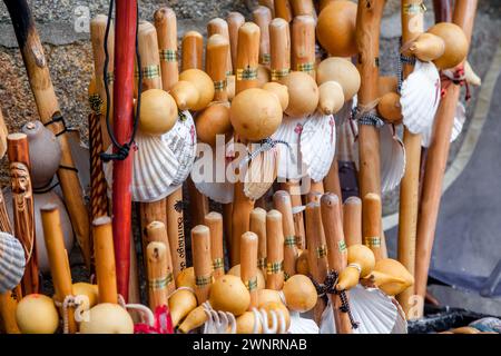 Souvenir della strada per Santiago Compostela Foto Stock