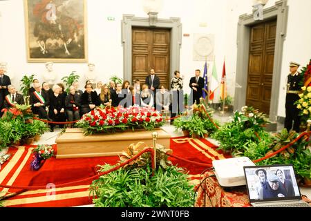 Roma, Italia. 4 marzo 2024. Sala della Protomoteca al Campidoglio, funerale laico del regista Paolo Taviani alla presenza dei familiari di molti artisti e del sindaco - Cronaca - Roma, Italia - Marted&#xec;, 04 marzo 2024 (foto Cecilia Fabiano/LaPresse)&#xa0; sala della Protomoteca al Campidoglio, funerale secolare del regista Paolo Taviani alla presenza delle famiglie di molti artisti e del sindaco News - Roma, Italia - martedì 4 marzo 2024 (foto Cecilia Fabiano/LaPresse) crediti: LaPresse/Alamy Live News Foto Stock