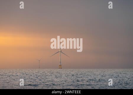 Seagreen Wind Energy, parco eolico scozzese offshore. Vestas V164, turbine da 10 Megawatt. Foto Stock