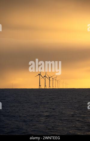 Seagreen Wind Energy, parco eolico scozzese offshore. Vestas V164, turbine da 10 Megawatt. Foto Stock