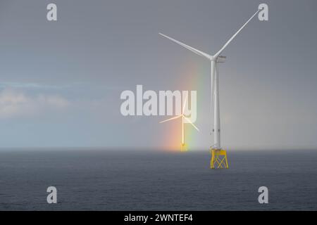 Seagreen Wind Energy, parco eolico scozzese offshore. Vestas V164, turbine da 10 Megawatt. Foto Stock