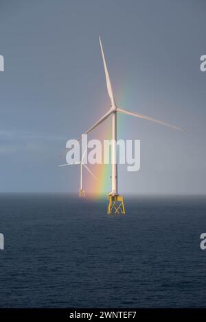 Seagreen Wind Energy, parco eolico scozzese offshore. Vestas V164, turbine da 10 Megawatt. Foto Stock