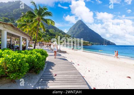 Sugar Beach Hotel 5 stelle Luxury Resort and Beach Soufriere, Saint Lucia, Indie occidentali, Caraibi orientali Foto Stock