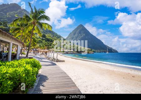 Sugar Beach Hotel 5 stelle Luxury Resort and Beach Soufriere, Saint Lucia, Indie occidentali, Caraibi orientali Foto Stock